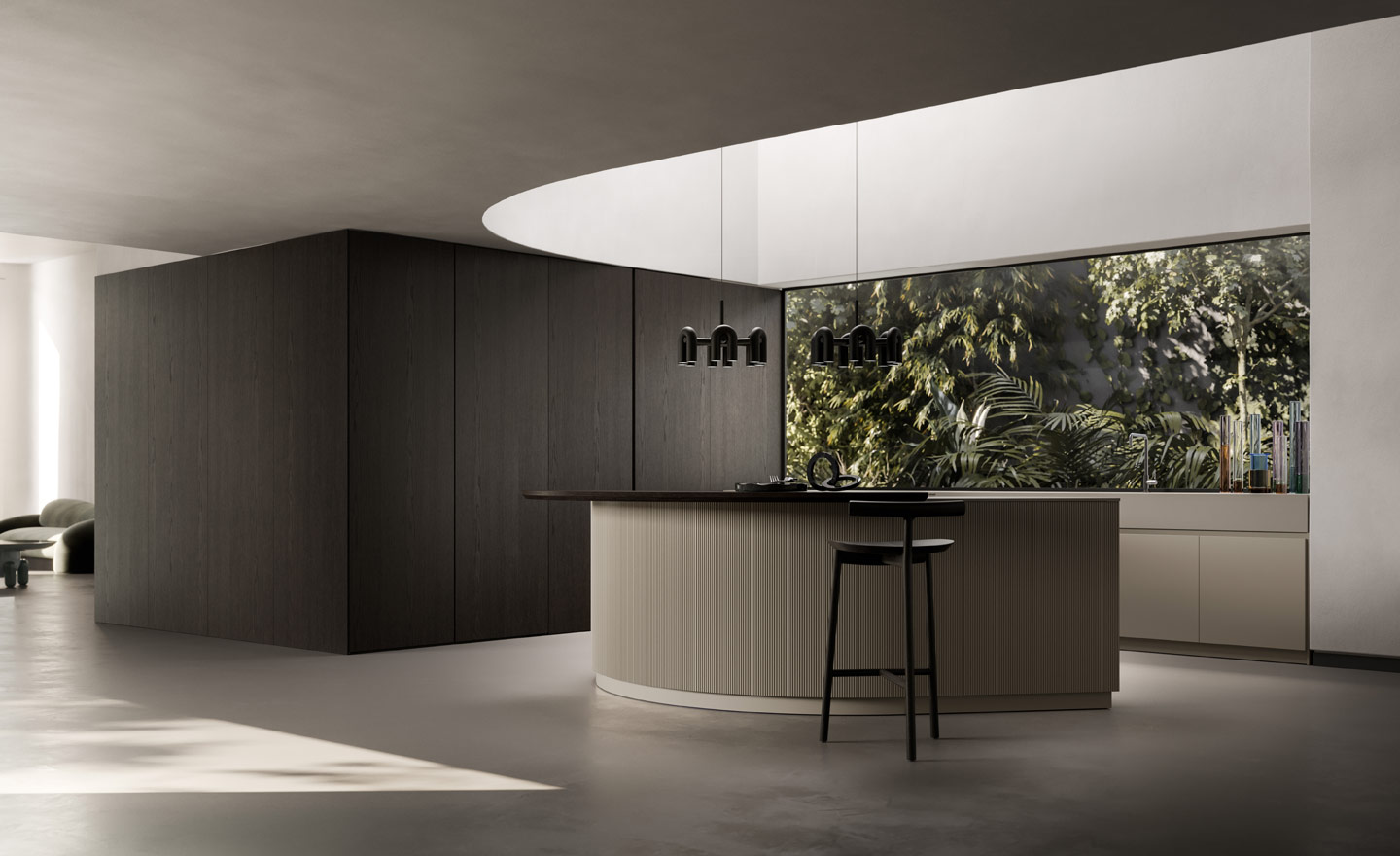 Cucina Arkè Shape - Design a livelli - Pedini arredamenti