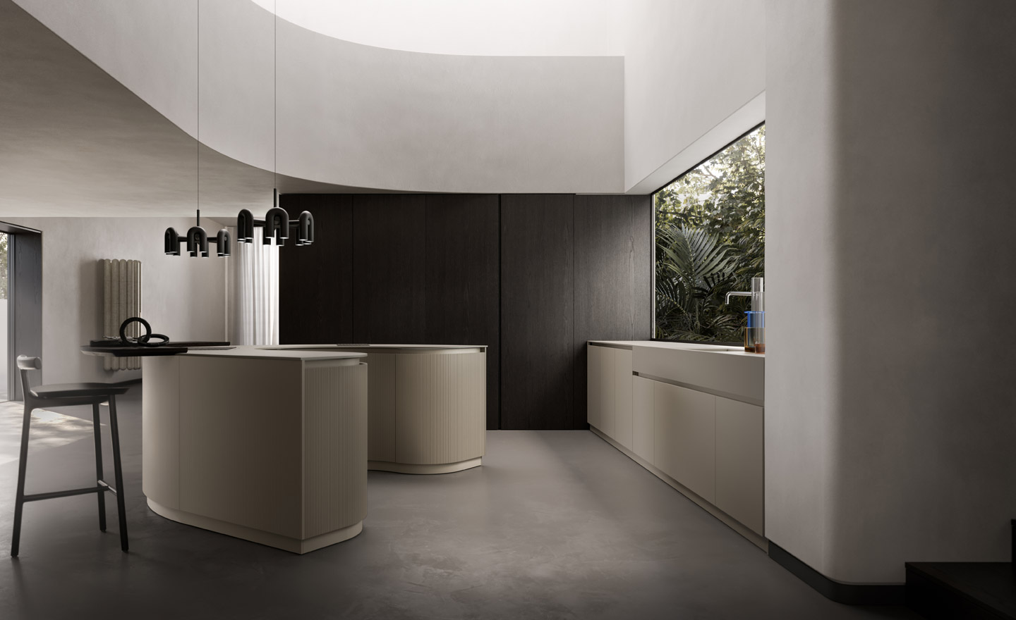 Cucina Arkè Shape - Design a livelli - Pedini arredamenti