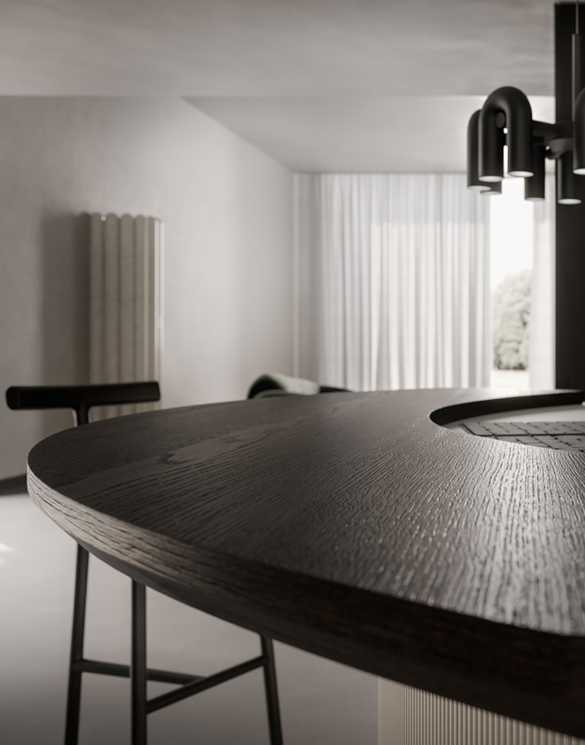 Cucina Arkè Shape - Design a livelli - Pedini arredamenti