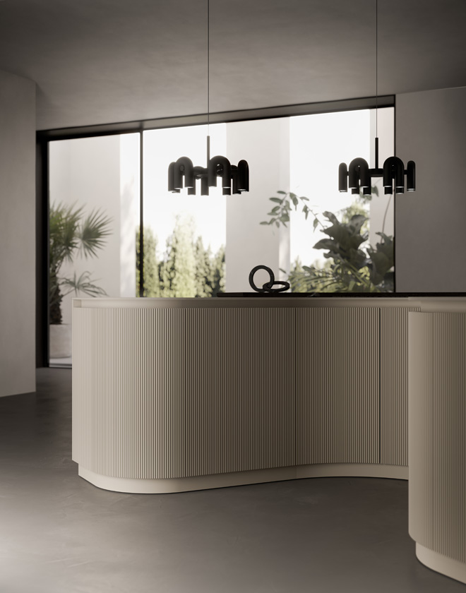 Cucina Arkè Shape - Design a livelli - Pedini arredamenti